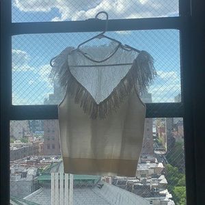 Alice and Olivia white lace top  xs